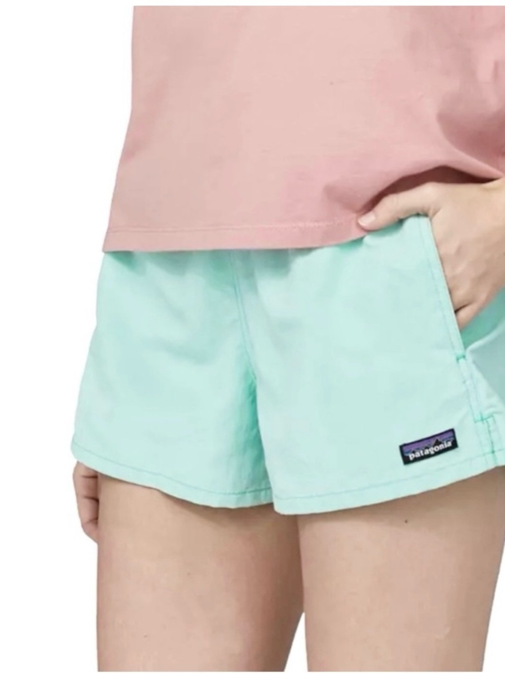 Patagonia Women's Mint Green Baggies Shorts 5 inches